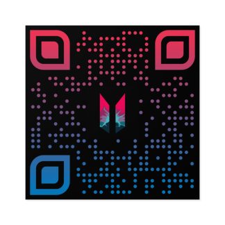 DUELYST II - Dot Gradient QR Code - Square Stickers, Indoor/Outdoor
